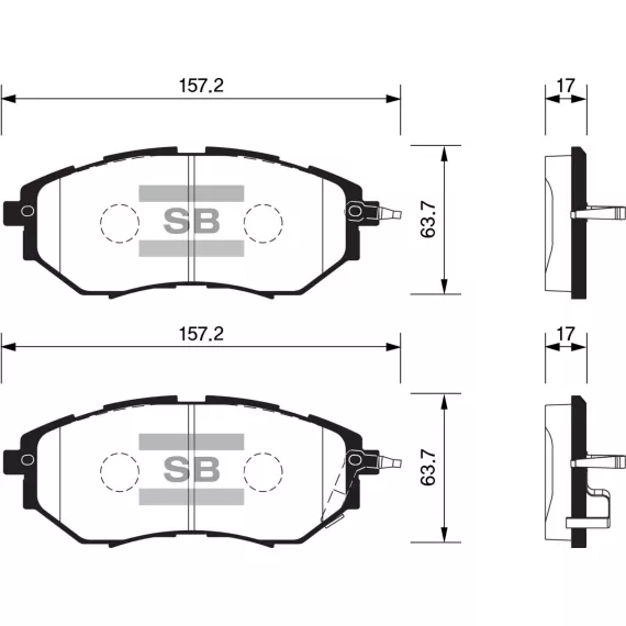Колодки торм.дисковые Hi-Q SUBARU TRIBECA 08-12 (D1078)