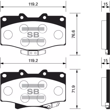 Колодки торм.дисковые Hi-Q TOYOTA 4RUNNER 92-01 (D611)