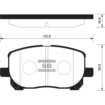Колодки торм.дисковые Hi-Q TOYOTA MATRIX 03-08 (D923)