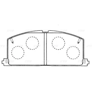 Колодки тормозные дисковые TOYOTA Caldina 1992 - 2002 / Camry 1986 - 2000 / Carina 1984 - 1992 / Car