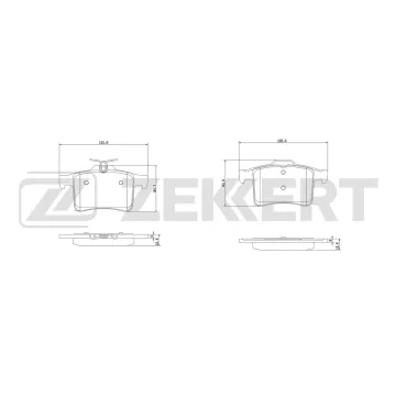 Колодки тормозные дисковые задние Jaguar XJ (X351) 10- XKR (X100) 09- XFR (X250) 08-