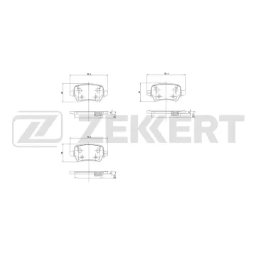 Колодки тормозные дисковые задние Lifan Myway 17- Jetta VS5 19- VS7 19- Dongfeng Glory 580 16-