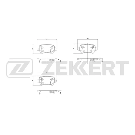 Колодки тормозные дисковые задние Lifan Myway 17- Jetta VS5 19- VS7 19- Dongfeng Glory 580 16-