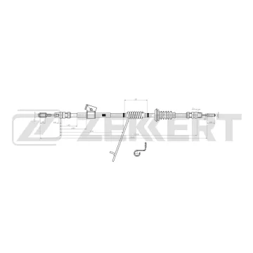 Трос стояночного тормоза задн. лев. Ford Transit VII 13- Transit Custom 12- Tourneo Custom II 12-