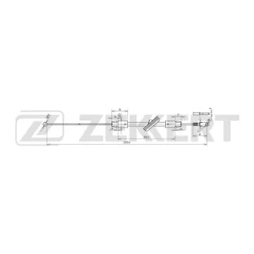 Трос стояночного тормоза передний VW Crafter 06- MB Sprinter (B906) 06-