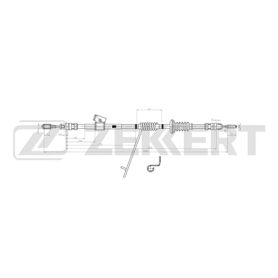 Трос стояночного тормоза задн. лев. Ford Transit VII 13- Transit Custom 12- Tourneo Custom II 12-