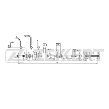 Трос стояночного тормоза задн. прав. Hyundai i20 08-