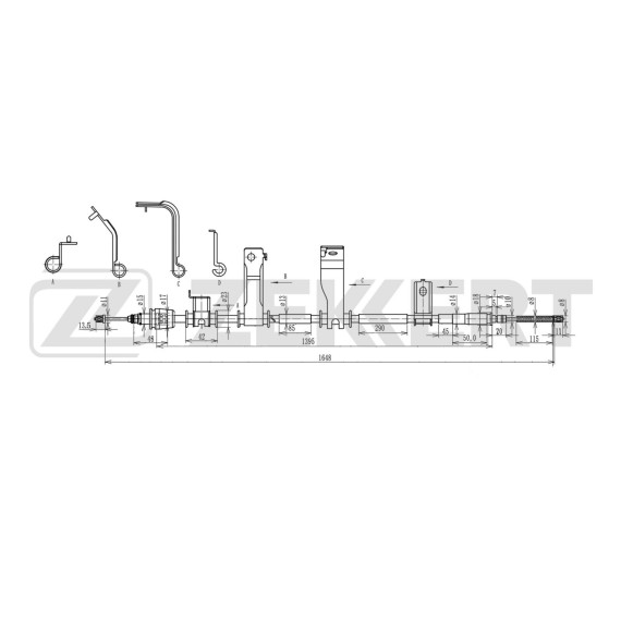 Трос стояночного тормоза задн. прав. Hyundai i20 08-