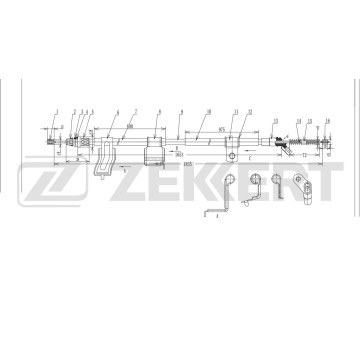 Трос стояночного тормоза задн. прав. Nissan Qashqai/Qashqai+2 (J10 NJ10 JJ10E) 06-