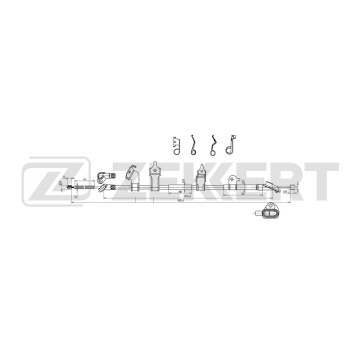 Трос стояночного тормоза задний левый Toyota Rav 4 (A30) 05-