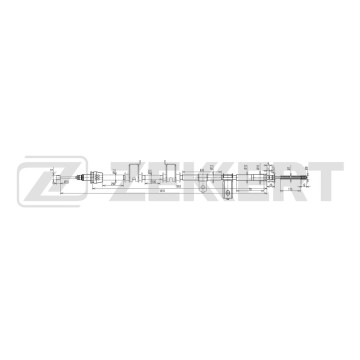 Трос стояночного тормоза левый Hyundai Getz 02-