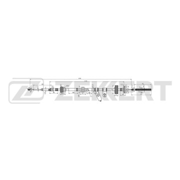 Трос стояночного тормоза левый LR Discovery III 04- Discovery IV 09- Rang Rover Sport 05-