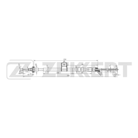 Трос стояночного тормоза левый Nissan Tiida (C11 SC11) 04-