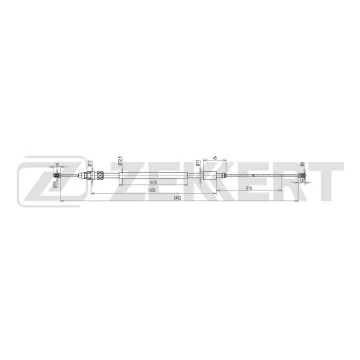 Трос стояночного тормоза левый Peugeot Partner II 08- Citroen Berlingo II 08-