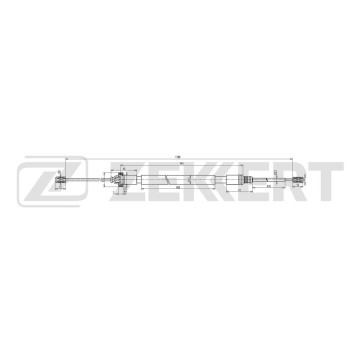 Трос стояночного тормоза левый/правый Peugeot 207 06- 208 12-