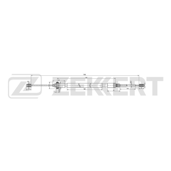 Трос стояночного тормоза левый/правый Peugeot 207 06- 208 12-