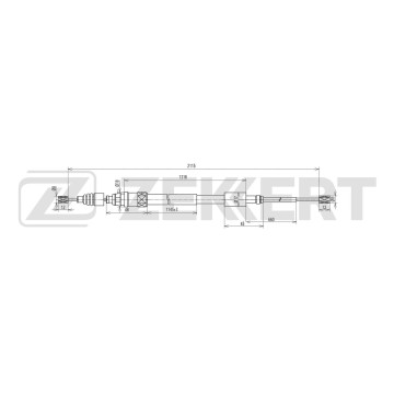 Трос стояночного тормоза левый/правый Peugeot 307 02- 307 SW 02- Citroen C4 04-