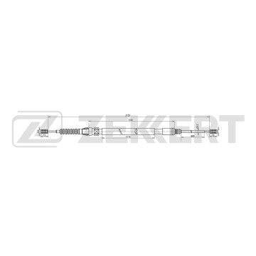 Трос стояночного тормоза левый/правый Peugeot 308 SW 07-