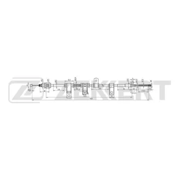 Трос стояночного тормоза правый Hyundai Getz 02-