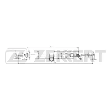 Трос стояночного тормоза правый Nissan Tiida (C11 SC11) 04-