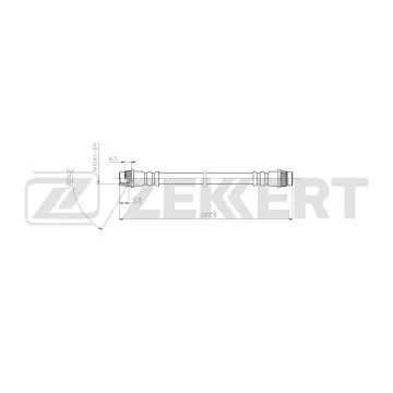 Шланг тормозной задний Fiat Talento (296_) 16- Nissan NV300 (X82) 16- Renault Trafic II III 01-