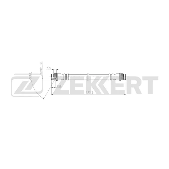 Шланг тормозной задний Fiat Talento (296_) 16- Nissan NV300 (X82) 16- Renault Trafic II III 01-