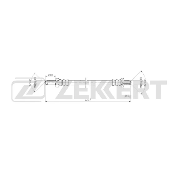 Шланг тормозной задний Ford Granada II 82- Ford Scorpio 85-