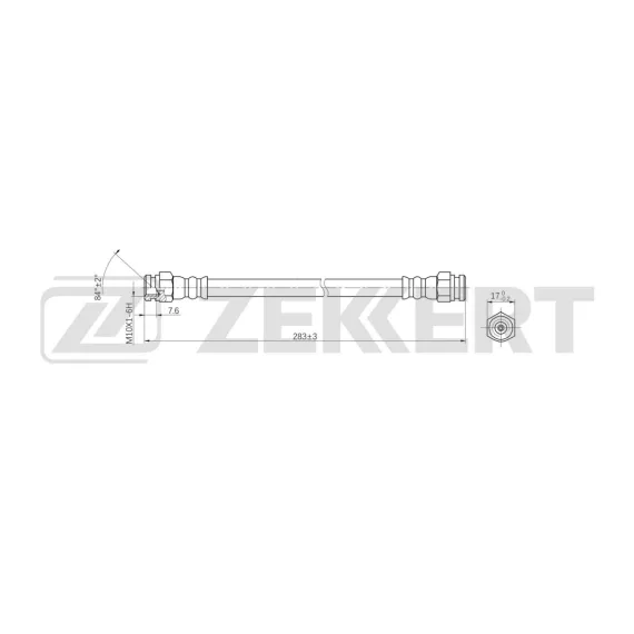 Шланг тормозной задний Mazda 323 VI 98- 626 IV V 91- Premacy 99-