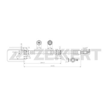 Шланг тормозной задний Mazda MX-6 92- 626 V 98- Xedos 6 92-