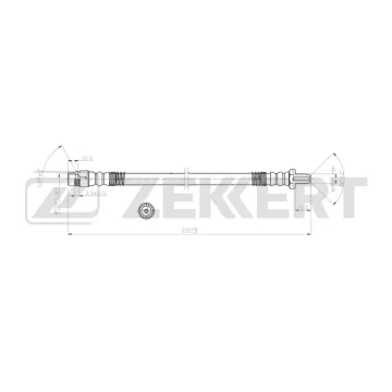 Шланг тормозной задний Nissan NV300 16- Primastar 01- Renault Trafic III 15-