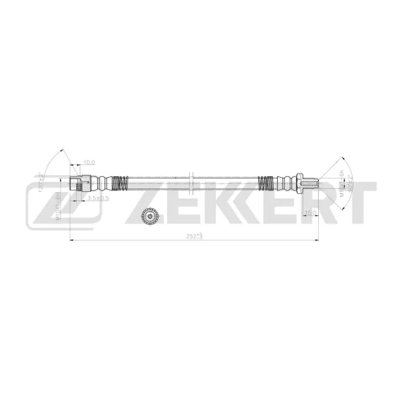 Шланг тормозной задний Nissan NV300 16- Primastar 01- Renault Trafic III 15-