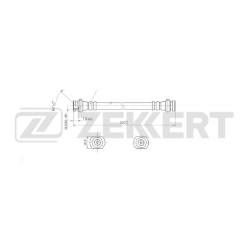 Шланг тормозной задний Nissan X-Trail (T31) 07- Rogue (S35) 07- Renault Koleos 08-