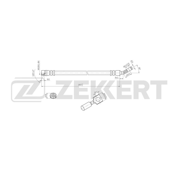 Шланг тормозной задний Opel Vectra C 02- Signum 03- Saab 9-3 (YS3F E79 D79 D75) 02-