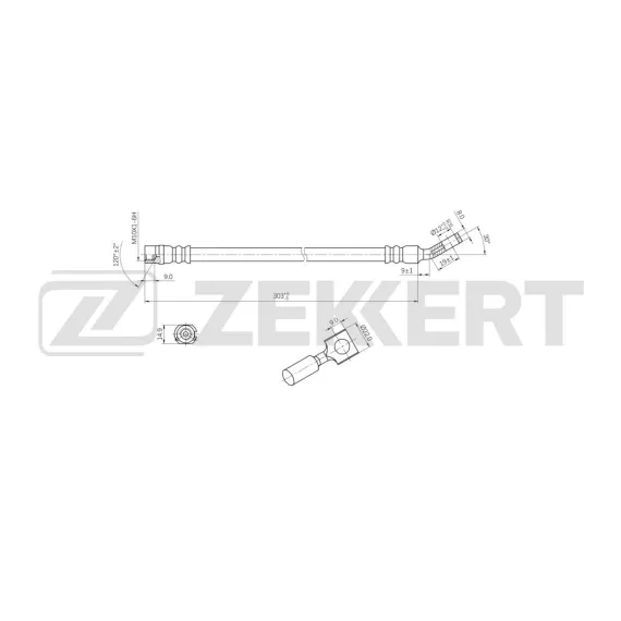 Шланг тормозной задний Opel Vectra C 02- Signum 03- Saab 9-3 (YS3F E79 D79 D75) 02-