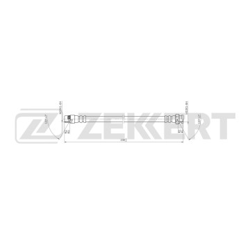 Шланг тормозной задний Peugeot Partner II 08- 3008 09- 5008 09- Citroen Berlingo II 08- C4 Picas