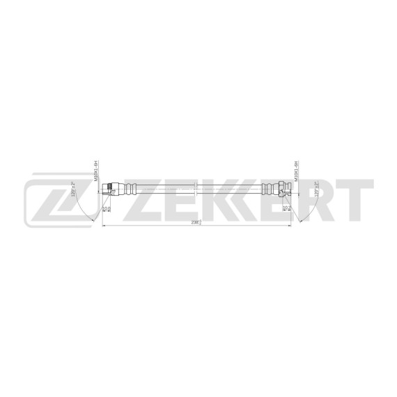 Шланг тормозной задний Peugeot Partner II 08- 3008 09- 5008 09- Citroen Berlingo II 08- C4 Picas
