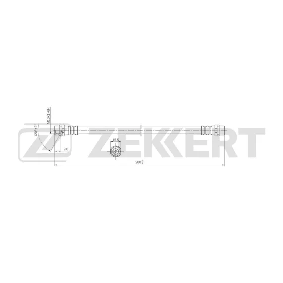 Шланг тормозной задний VW Multivan V 03- Transporter VI 15- California V 11-