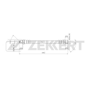 Шланг тормозной задний VW Transporter IV 90- California IV 98-