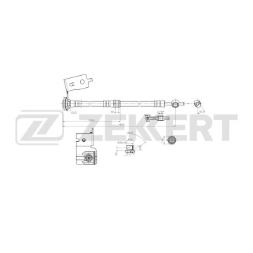 Шланг тормозной задний левый Hyundai Santa Fe 01-