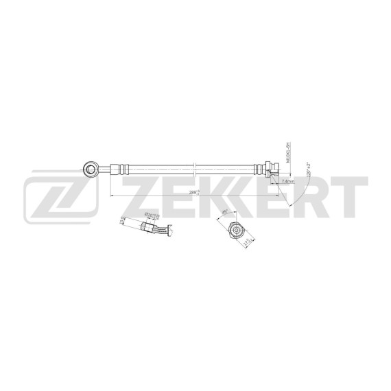 Шланг тормозной задний левый Kia Ceed 06- Proceed 08-