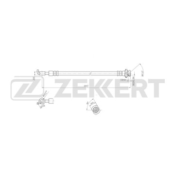 Шланг тормозной задний левый Nissan X-Trail (T31) 07- Rogue (S35) 07- Renault Koleos 08-