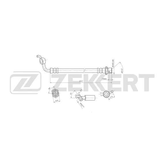 Шланг тормозной задний левый Toyota Rav 4 (A30 A40) 05-
