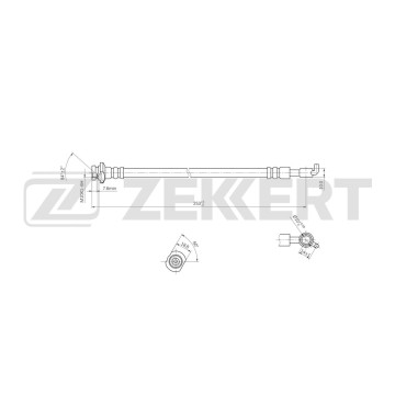 Шланг тормозной задний правый Nissan X-Trail (T31) 07- Rogue (S35) 07- Renault Koleos 08-