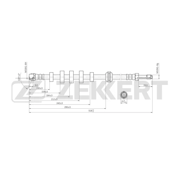 Шланг тормозной передний Audi A4 IV 08- A5 IV 08-