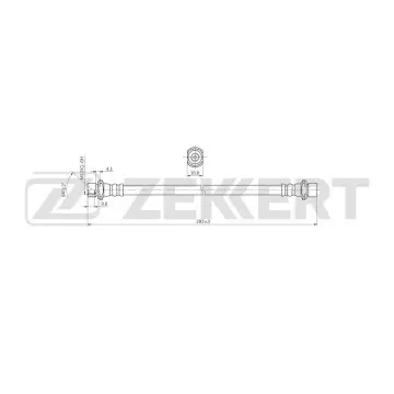 Шланг тормозной передний LC Prado 120 02- Toyota 4Runner (N210) 02- Lexus GX (J120) 02-