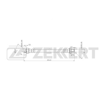 Шланг тормозной передний Mitsubishi Pajero II III 90- Pajero Sport 98- L300 III 91-