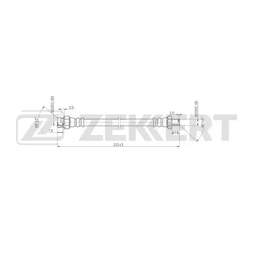 Шланг тормозной передний Mitsubishi Pajero II III 90- Pajero Sport 98- L300 III 91-
