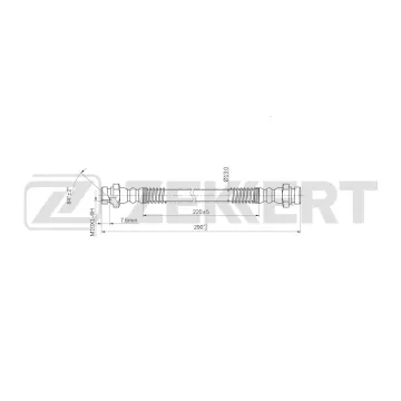 Шланг тормозной передний лев./прав. Mitsubishi L200 III 96- Galant VI 87- Eclipse 89-