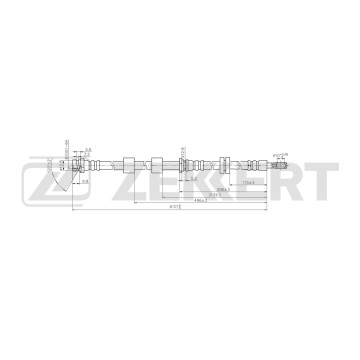 Шланг тормозной передний левый Mitsubishi Lancer VIII 08- Outlander II III 06- ASX 10- Peugeot 4