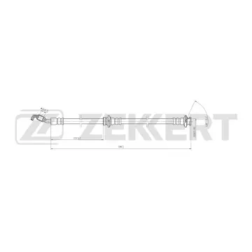 Шланг тормозной передний левый Nissan Note (E11 NE11) 05- Micra (K12) 02-